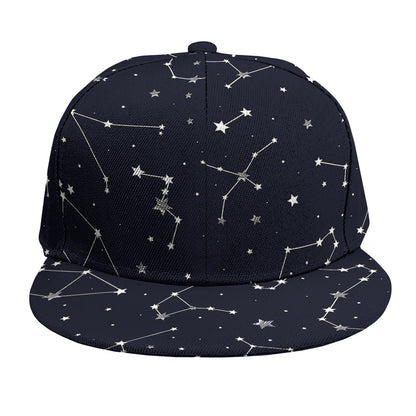 Constellation Stars Pattern Print Snapback Cap
