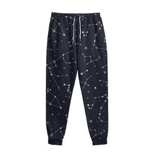 Constellation Stars Pattern Print Sweatpants