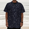 Constellation Stars Pattern Print Textured Short Sleeve Shirt