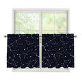 Constellation Stars Pattern Print Tier Curtains
