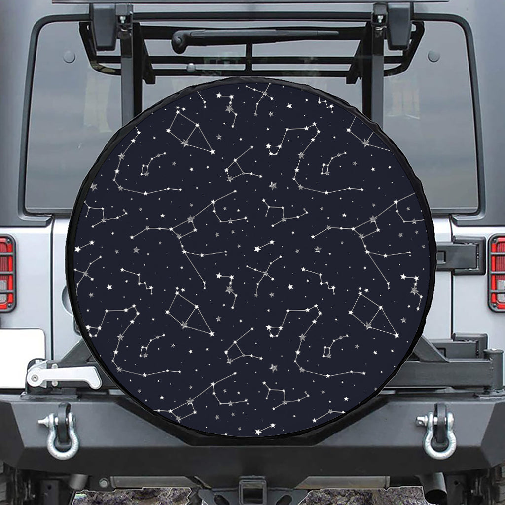 Constellation Stars Pattern Print Tire Cover