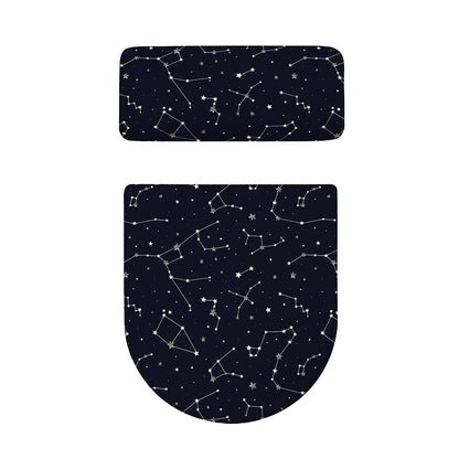 Constellation Stars Pattern Print Toilet Lid And Tank Cover Set