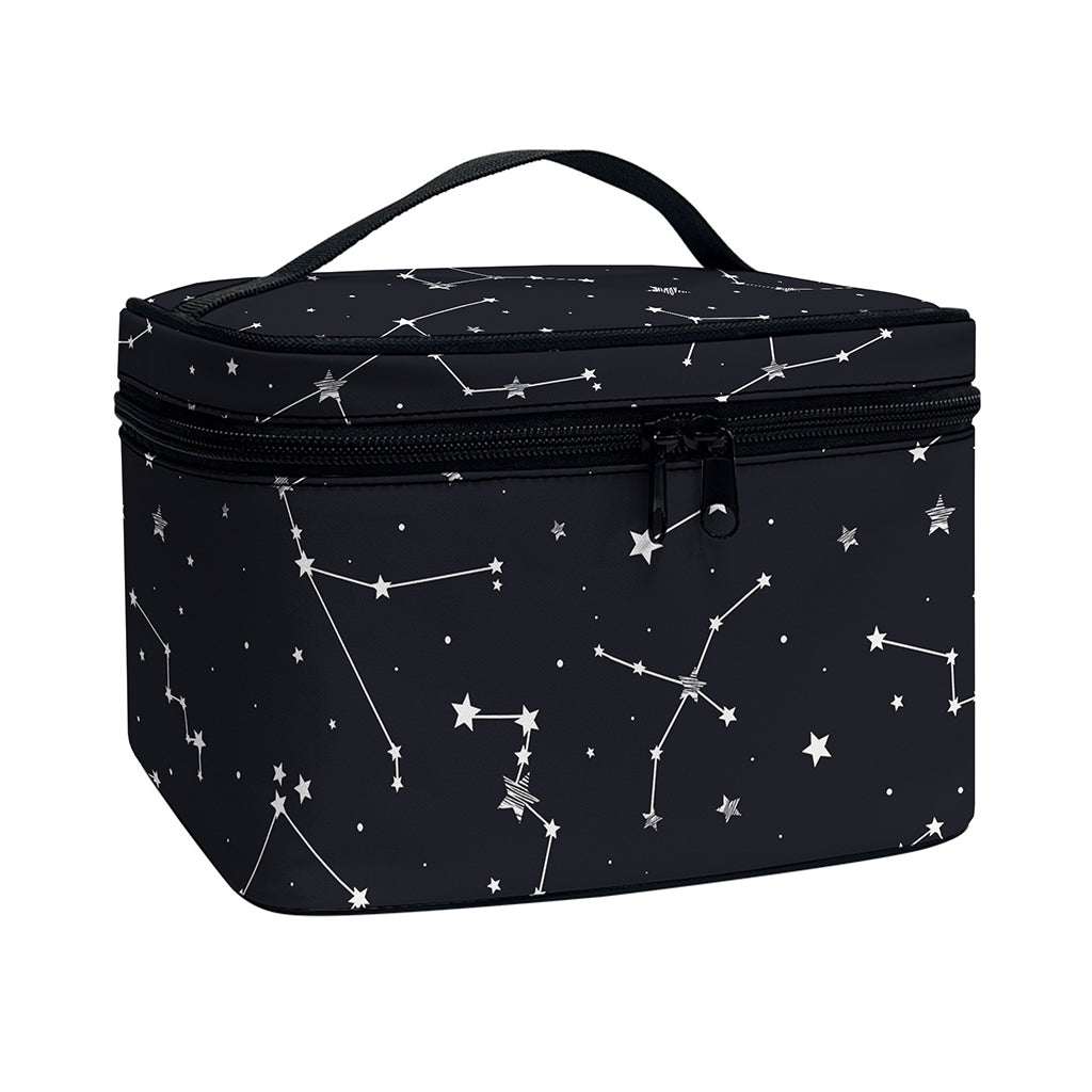 Constellation Stars Pattern Print Travel Makeup Bag