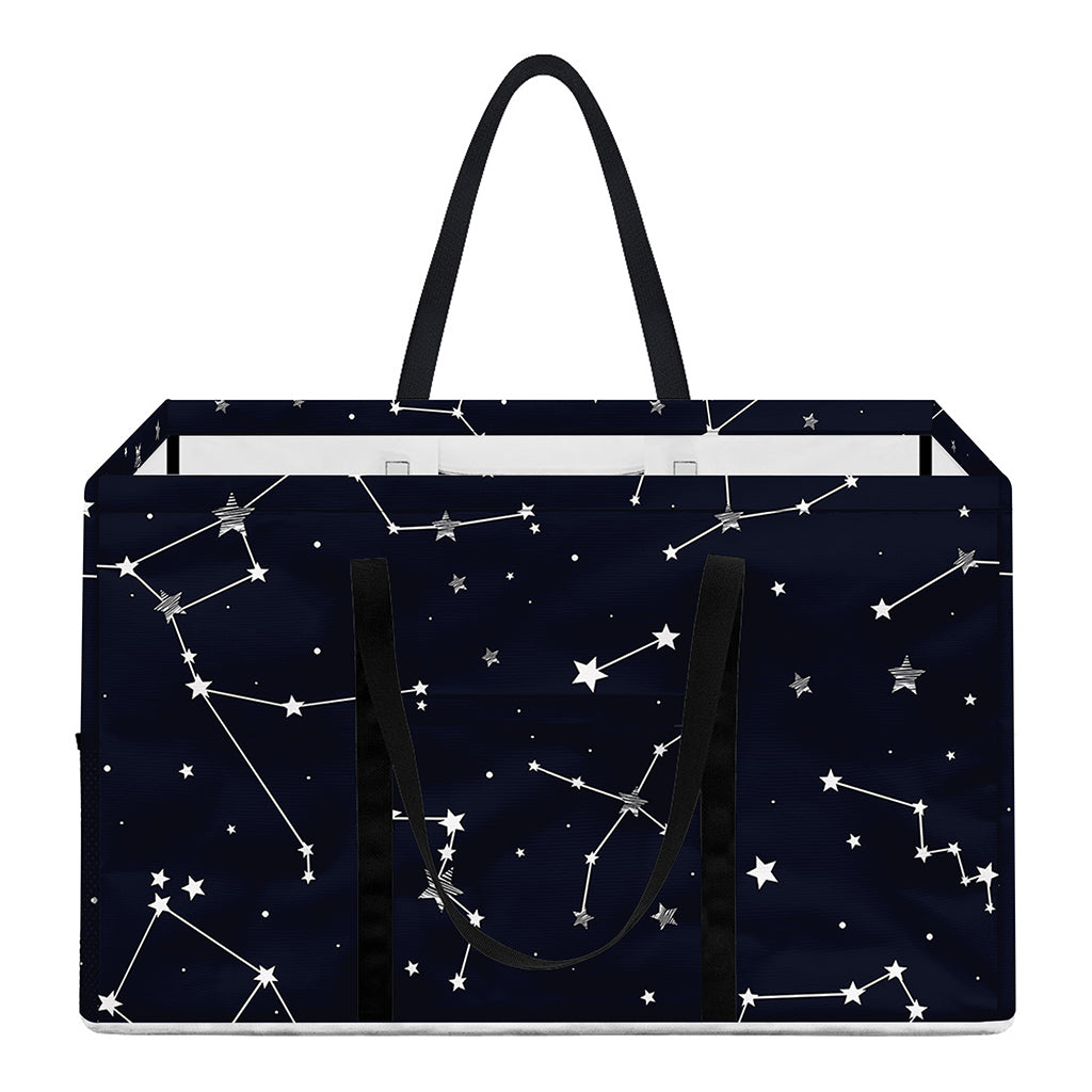 Constellation Stars Pattern Print Utility Tote Bag
