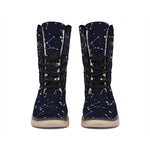 Constellation Stars Pattern Print Winter Boots