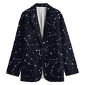 Constellation Stars Pattern Print Women's Blazer