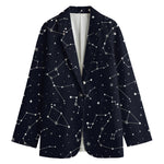Constellation Stars Pattern Print Women's Blazer