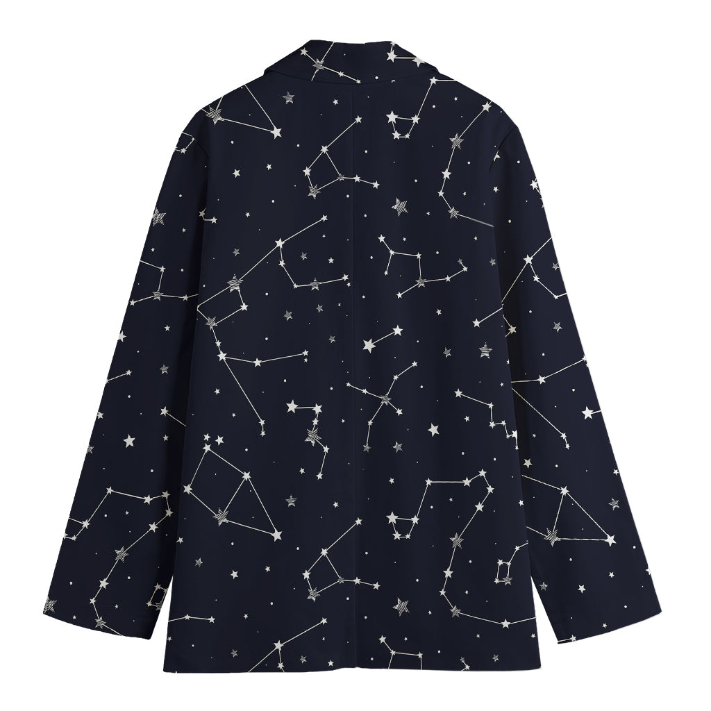 Constellation Stars Pattern Print Women's Blazer