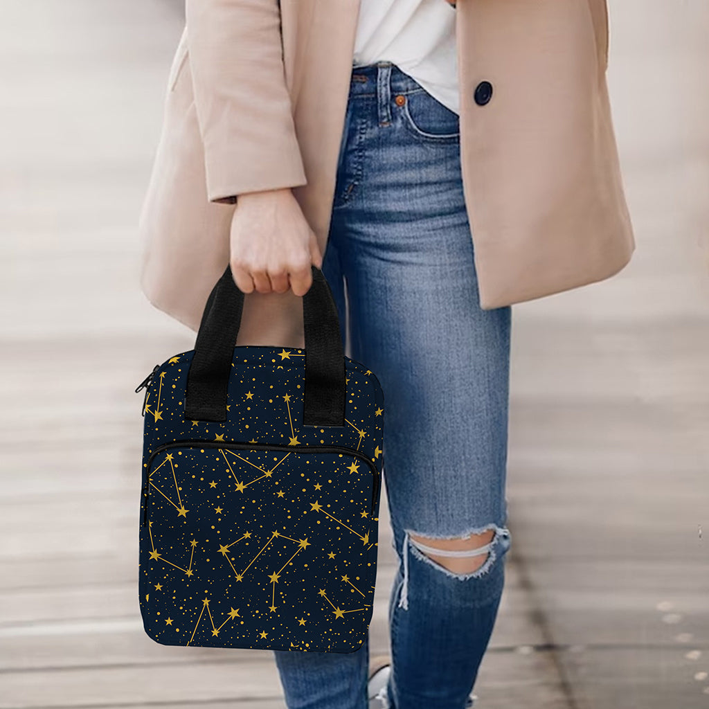 Constellation Symbols Pattern Print Bible Tote Bag