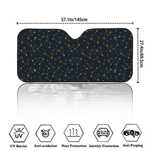 Constellation Symbols Pattern Print Car Windshield Sun Shade