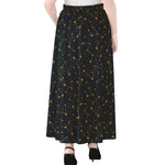 Constellation Symbols Pattern Print Chiffon Maxi Skirt