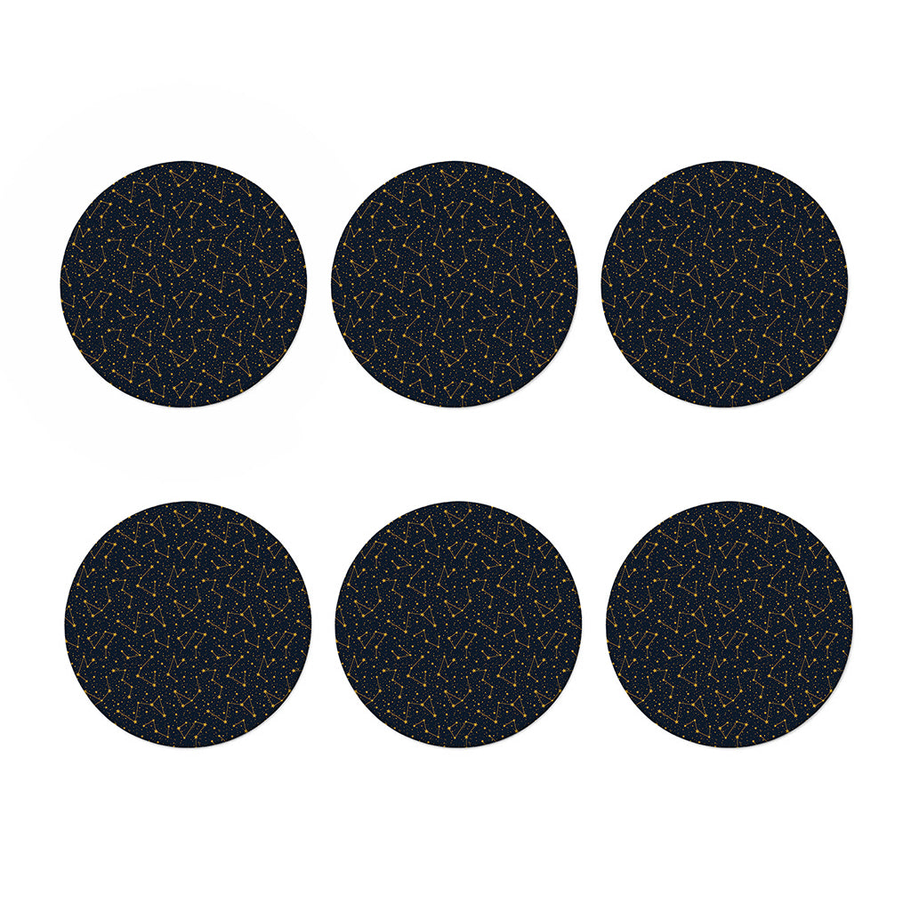 Constellation Symbols Pattern Print Coaster Set