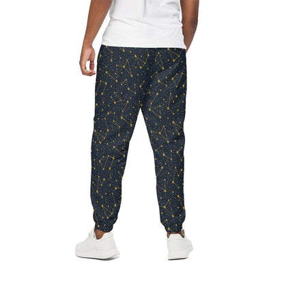 Constellation Symbols Pattern Print Cotton Pants