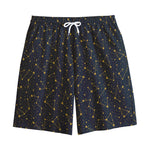 Constellation Symbols Pattern Print Cotton Shorts