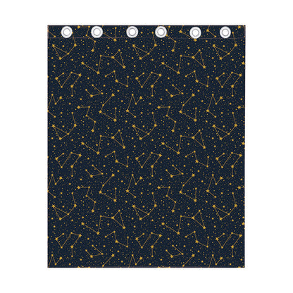 Constellation Symbols Pattern Print Curtain