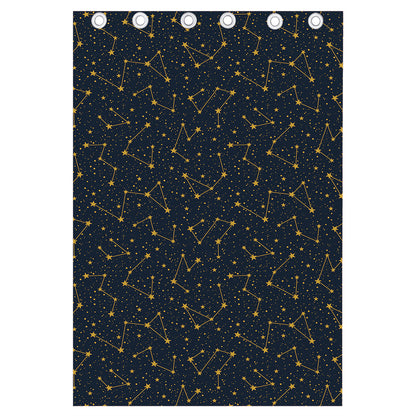 Constellation Symbols Pattern Print Curtain