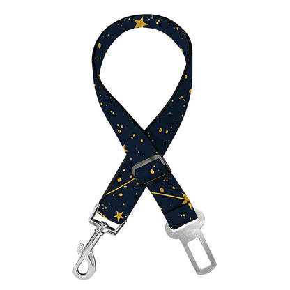 Constellation Symbols Pattern Print Dog Seat Belt