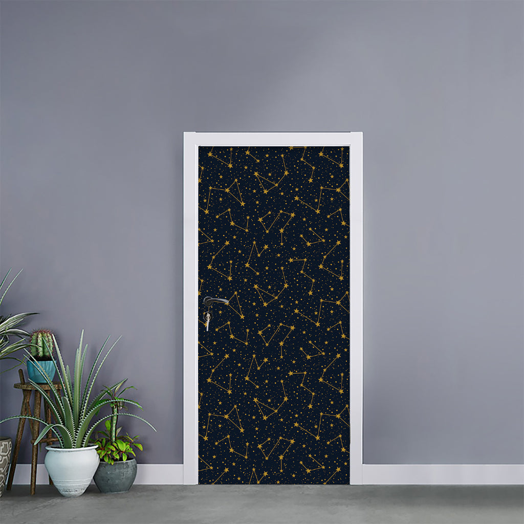 Constellation Symbols Pattern Print Door Sticker