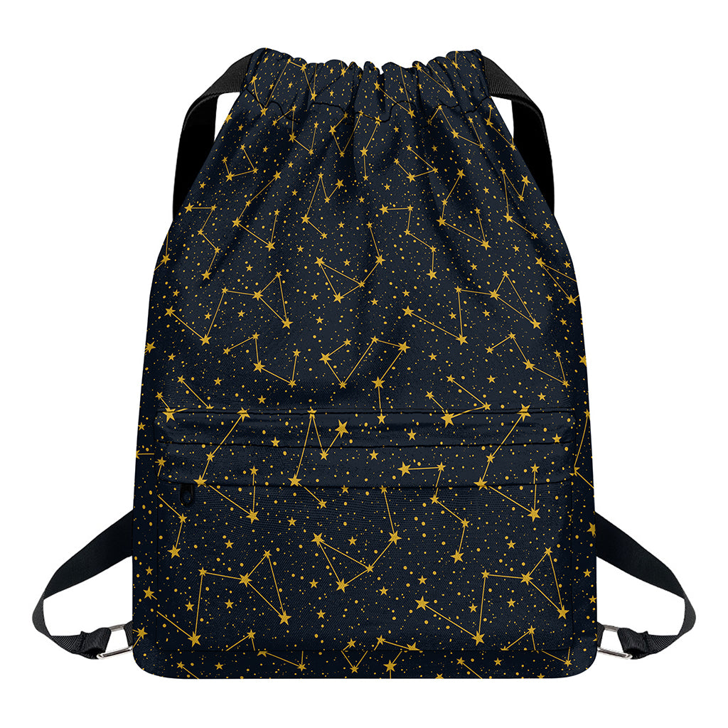 Constellation Symbols Pattern Print Drawstring Backpack