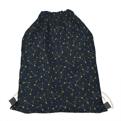 Constellation Symbols Pattern Print Drawstring Bag