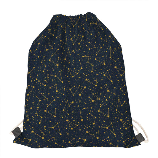 Constellation Symbols Pattern Print Drawstring Bag