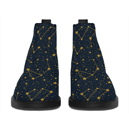 Constellation Symbols Pattern Print Flat Ankle Boots