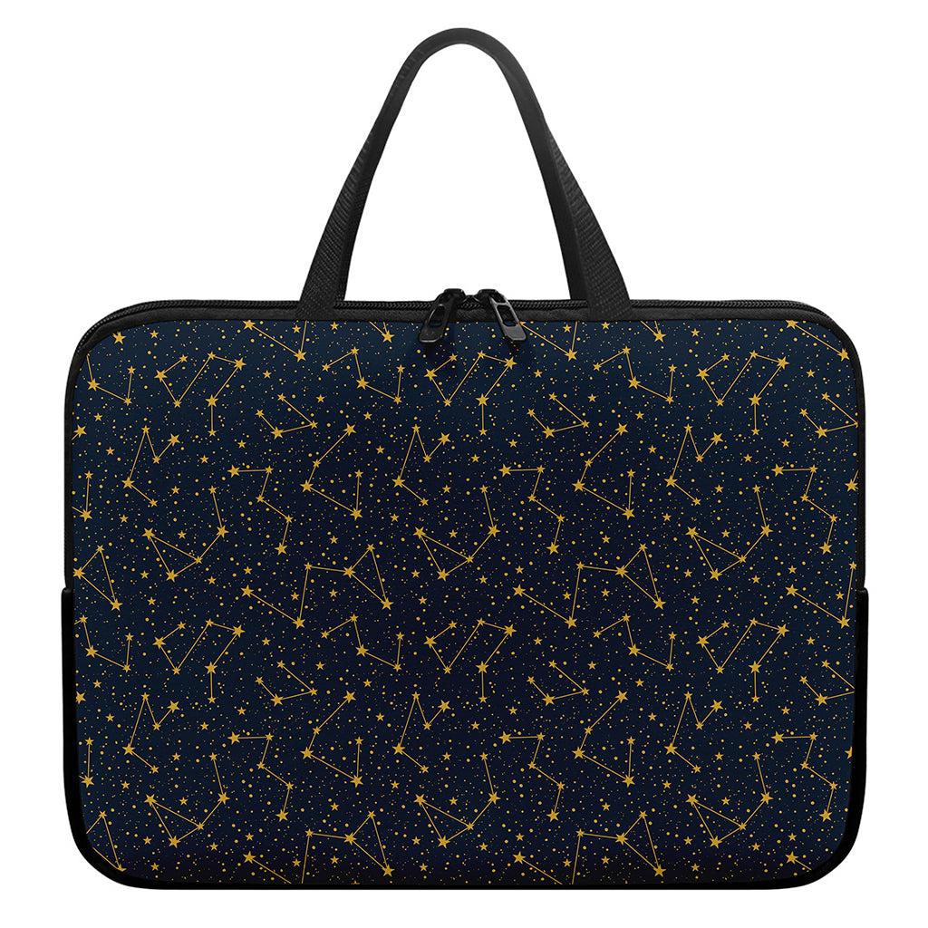 Constellation Symbols Pattern Print Laptop Sleeve With Handle
