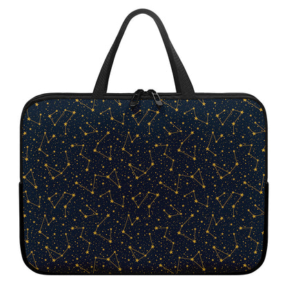 Constellation Symbols Pattern Print Laptop Sleeve With Handle