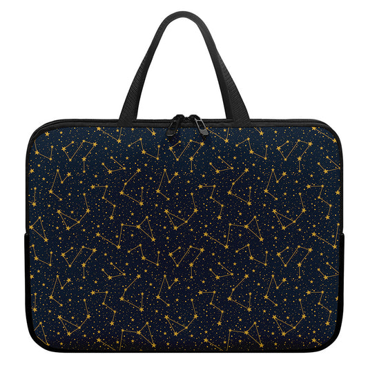 Constellation Symbols Pattern Print Laptop Sleeve With Handle