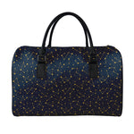 Constellation Symbols Pattern Print Leather Duffle Bag