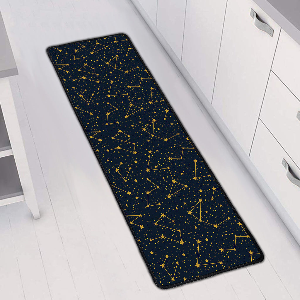 Constellation Symbols Pattern Print Long Kitchen Mat