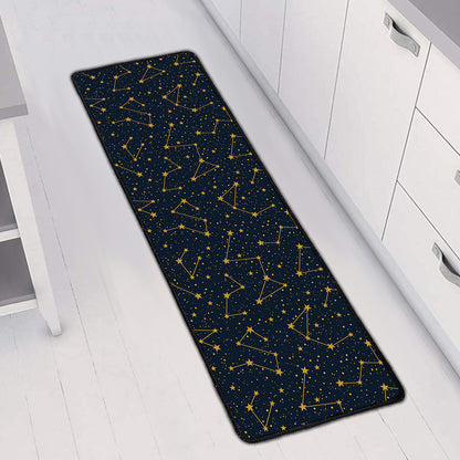 Constellation Symbols Pattern Print Long Kitchen Mat