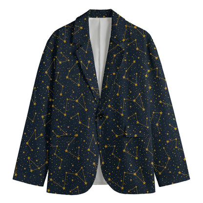 Constellation Symbols Pattern Print Men's Blazer