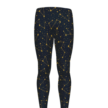 Constellation Symbols Pattern Print Men's leggings