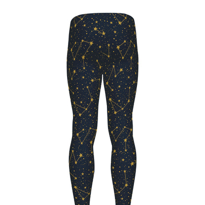 Constellation Symbols Pattern Print Men's leggings