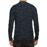 Constellation Symbols Pattern Print Men's Long Sleeve Rash Guard
