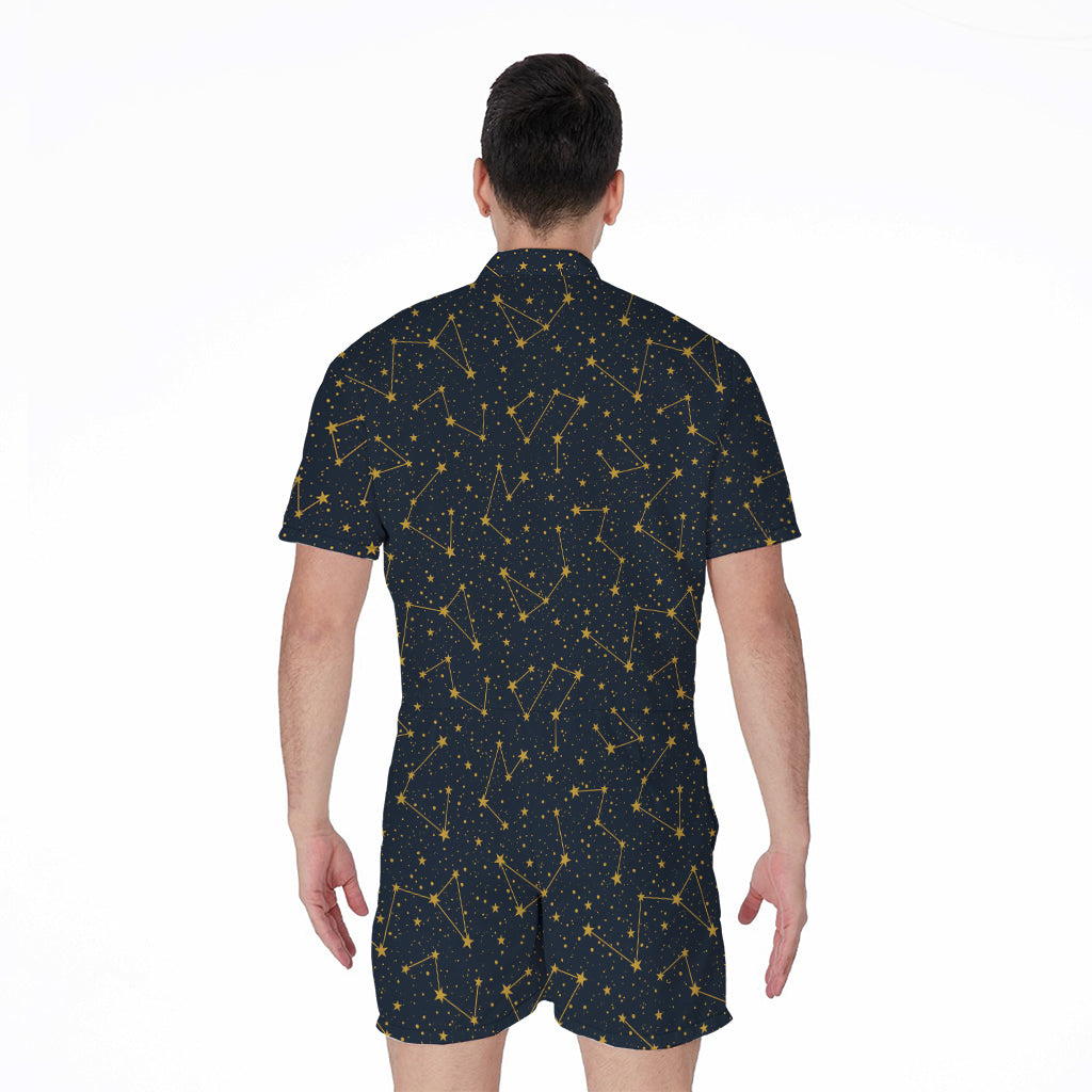 Constellation Symbols Pattern Print Men's Rompers