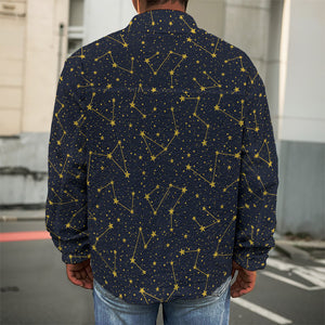 Constellation Symbols Pattern Print Men's Shirt Jacket