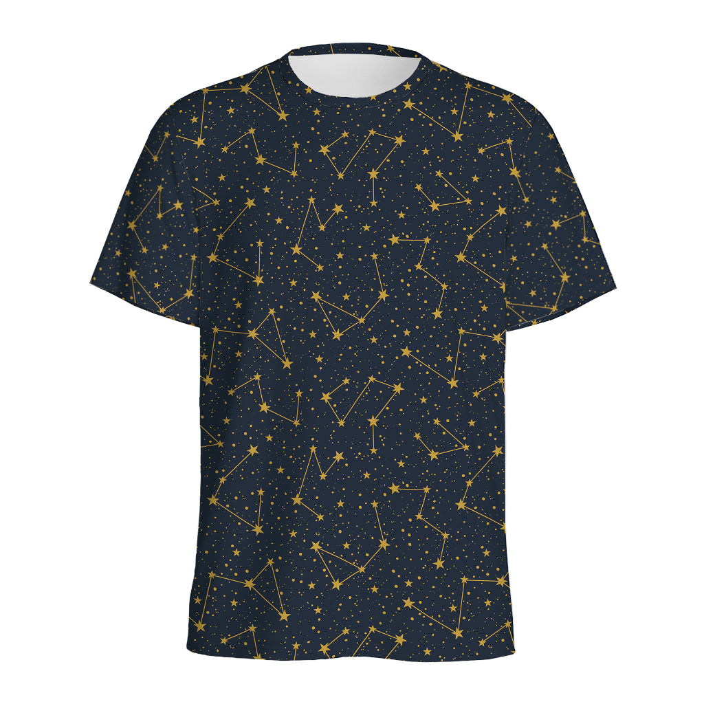 Constellation Symbols Pattern Print Men's Sports T-Shirt