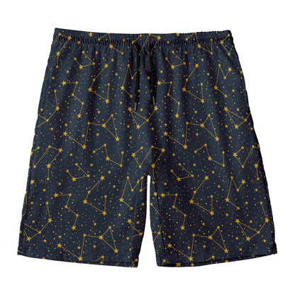 Constellation Symbols Pattern Print Men's Swim Trunks