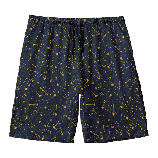 Constellation Symbols Pattern Print Men's Swim Trunks