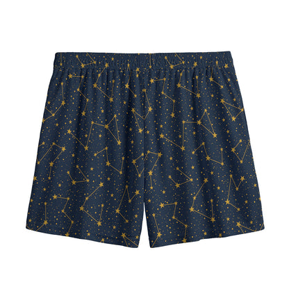 Constellation Symbols Pattern Print Mesh Shorts