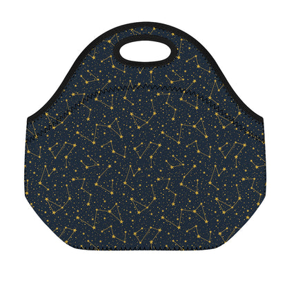 Constellation Symbols Pattern Print Neoprene Lunch Bag