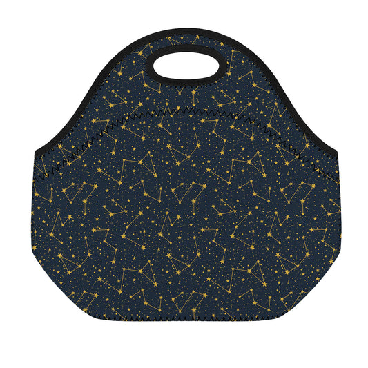Constellation Symbols Pattern Print Neoprene Lunch Bag