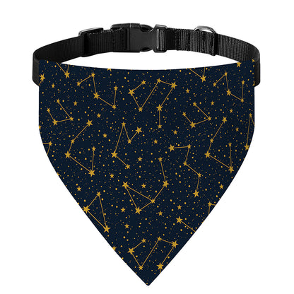 Constellation Symbols Pattern Print Over The Collar Dog Bandana