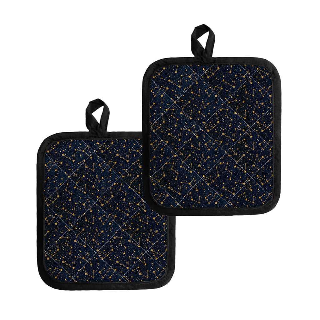 Constellation Symbols Pattern Print Pot Holders