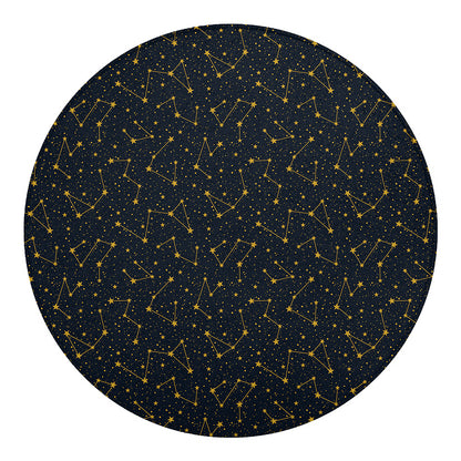 Constellation Symbols Pattern Print Round Blanket