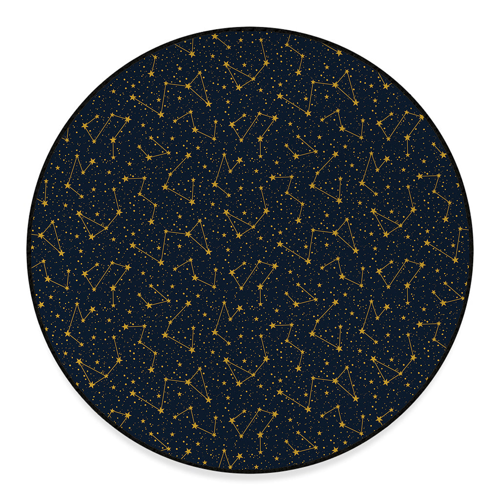 Constellation Symbols Pattern Print Round Floor Mat