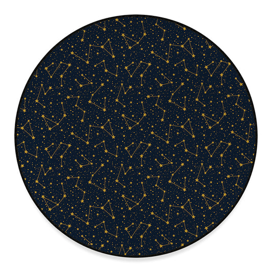 Constellation Symbols Pattern Print Round Floor Mat