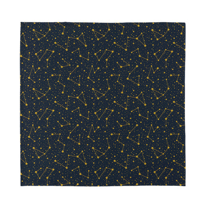 Constellation Symbols Pattern Print Silk Bandana